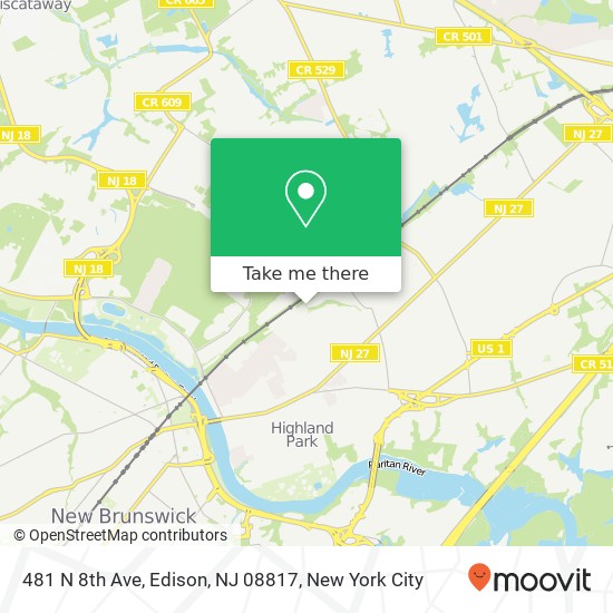 481 N 8th Ave, Edison, NJ 08817 map
