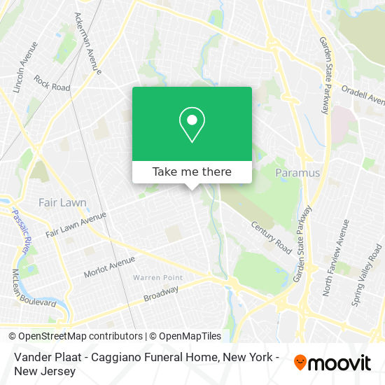 Vander Plaat - Caggiano Funeral Home map