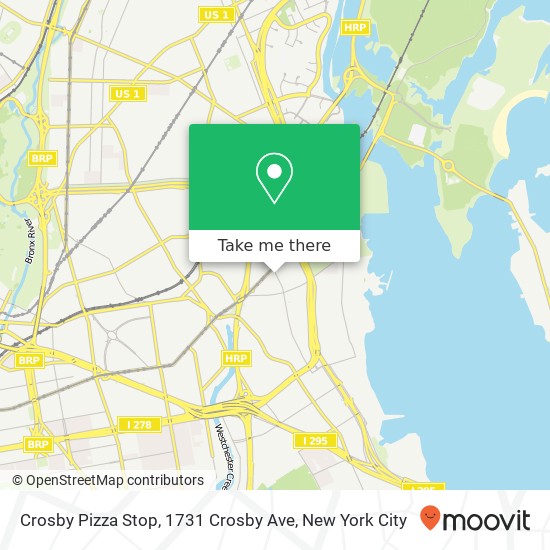 Mapa de Crosby Pizza Stop, 1731 Crosby Ave