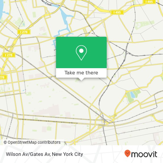 Mapa de Wilson Av/Gates Av