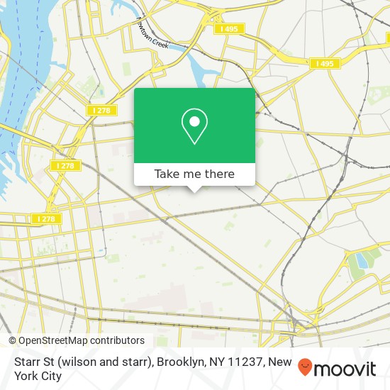 Mapa de Starr St (wilson and starr), Brooklyn, NY 11237