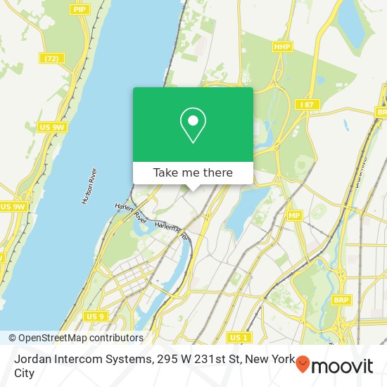 Mapa de Jordan Intercom Systems, 295 W 231st St