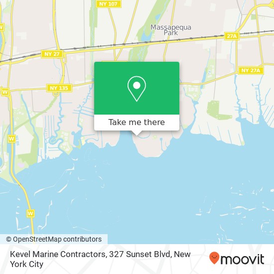 Mapa de Kevel Marine Contractors, 327 Sunset Blvd