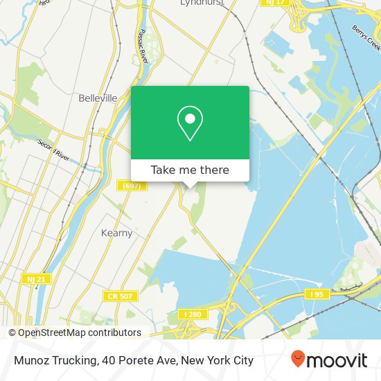 Munoz Trucking, 40 Porete Ave map