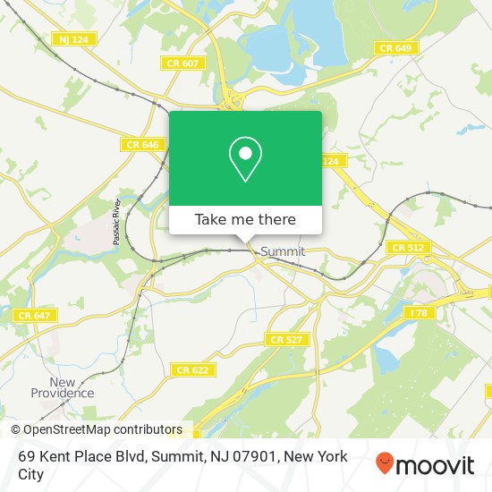 69 Kent Place Blvd, Summit, NJ 07901 map