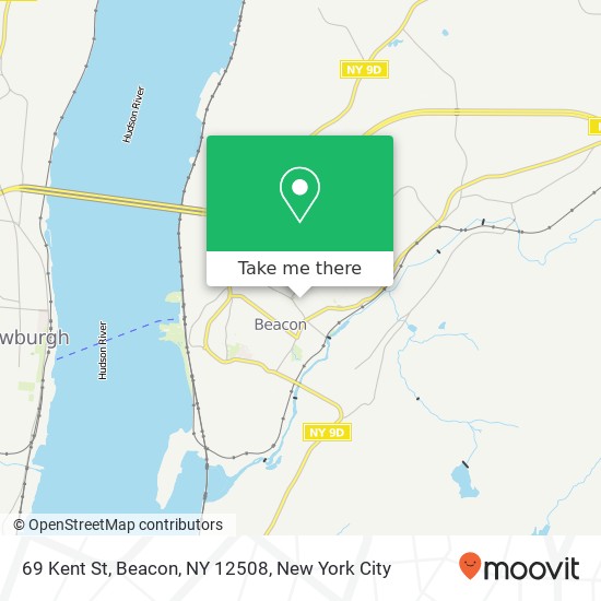 Mapa de 69 Kent St, Beacon, NY 12508