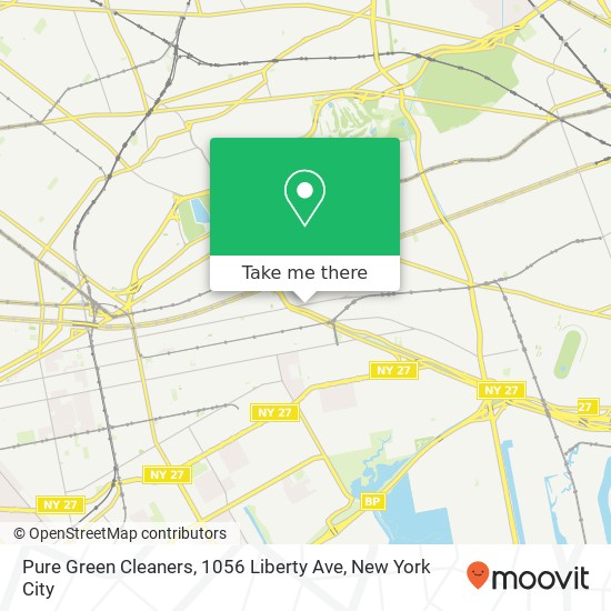 Mapa de Pure Green Cleaners, 1056 Liberty Ave