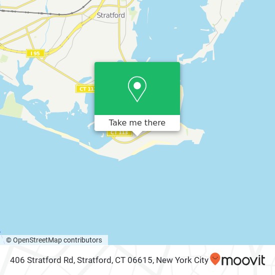 Mapa de 406 Stratford Rd, Stratford, CT 06615