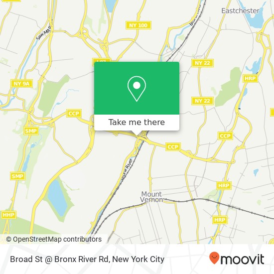 Mapa de Broad St @ Bronx River Rd