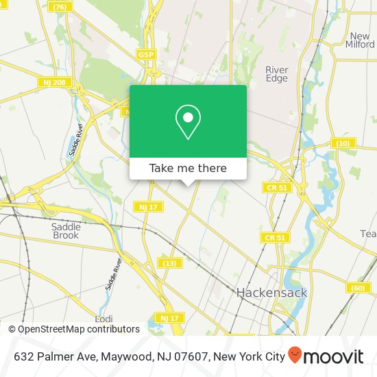 632 Palmer Ave, Maywood, NJ 07607 map