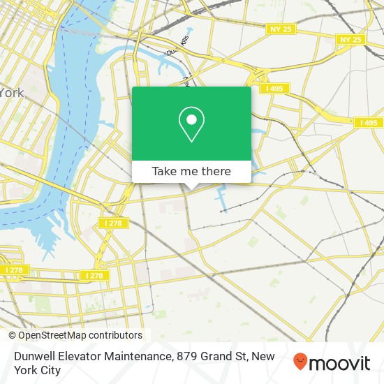 Mapa de Dunwell Elevator Maintenance, 879 Grand St