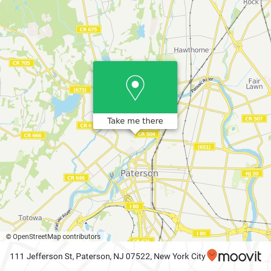 111 Jefferson St, Paterson, NJ 07522 map