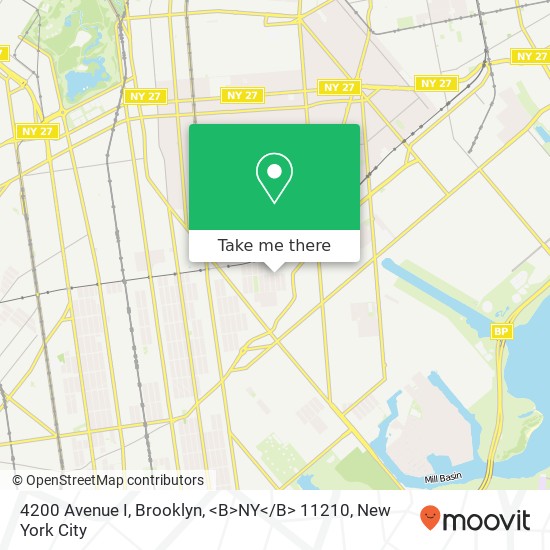 4200 Avenue I, Brooklyn, <B>NY< / B> 11210 map