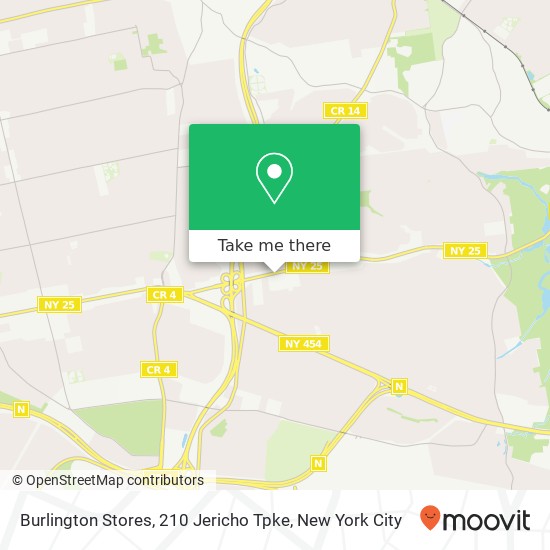 Mapa de Burlington Stores, 210 Jericho Tpke