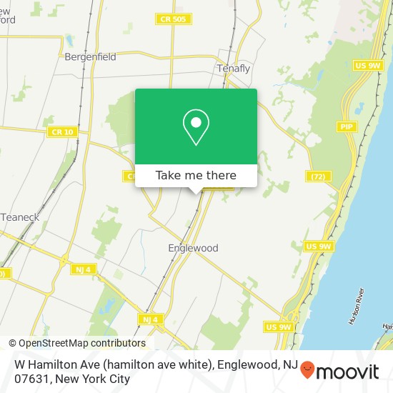 Mapa de W Hamilton Ave (hamilton ave white), Englewood, NJ 07631