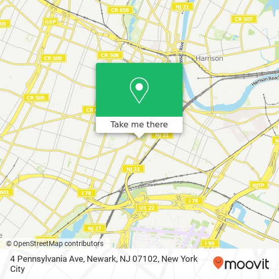 4 Pennsylvania Ave, Newark, NJ 07102 map