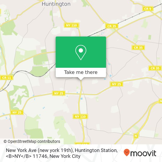 Mapa de New York Ave (new york 19th), Huntington Station, <B>NY< / B> 11746