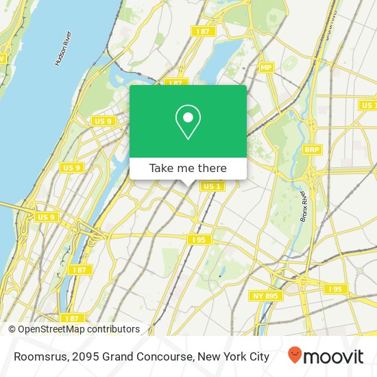 Roomsrus, 2095 Grand Concourse map