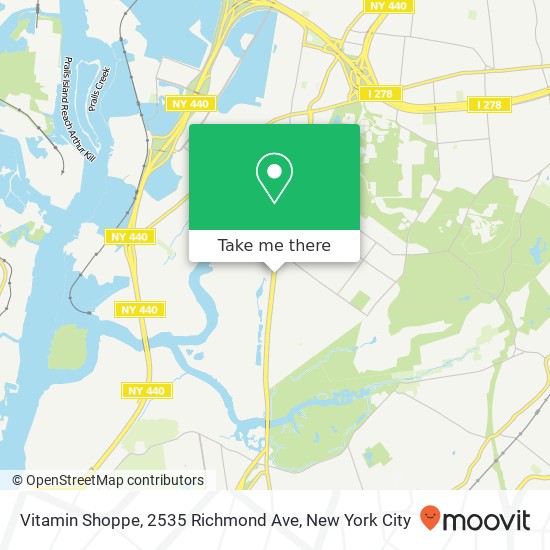 Mapa de Vitamin Shoppe, 2535 Richmond Ave