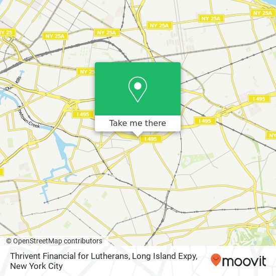 Thrivent Financial for Lutherans, Long Island Expy map