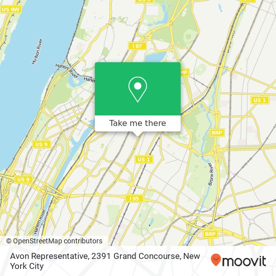 Avon Representative, 2391 Grand Concourse map