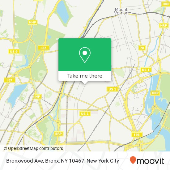 Mapa de Bronxwood Ave, Bronx, NY 10467