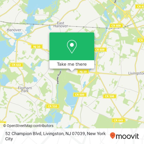 52 Champion Blvd, Livingston, NJ 07039 map