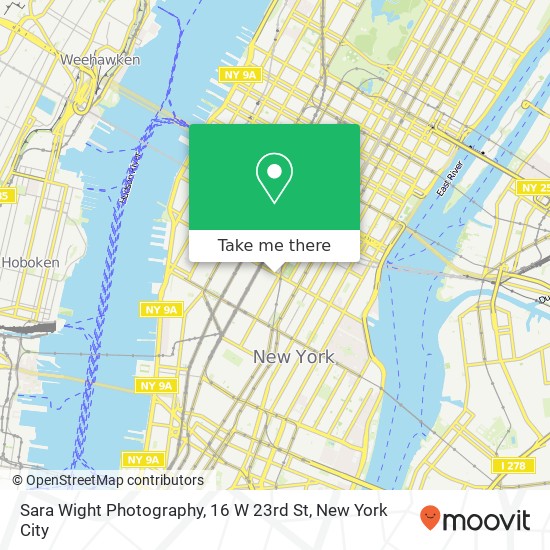 Mapa de Sara Wight Photography, 16 W 23rd St