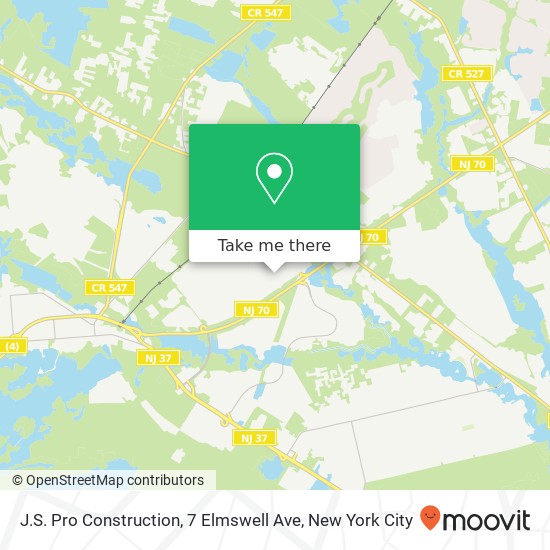 Mapa de J.S. Pro Construction, 7 Elmswell Ave