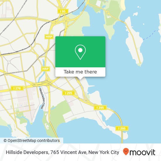 Mapa de Hillside Developers, 765 Vincent Ave