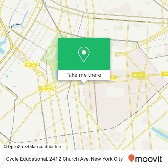 Cycle Educational, 2412 Church Ave map