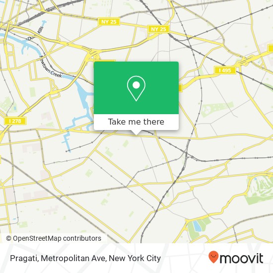 Pragati, Metropolitan Ave map