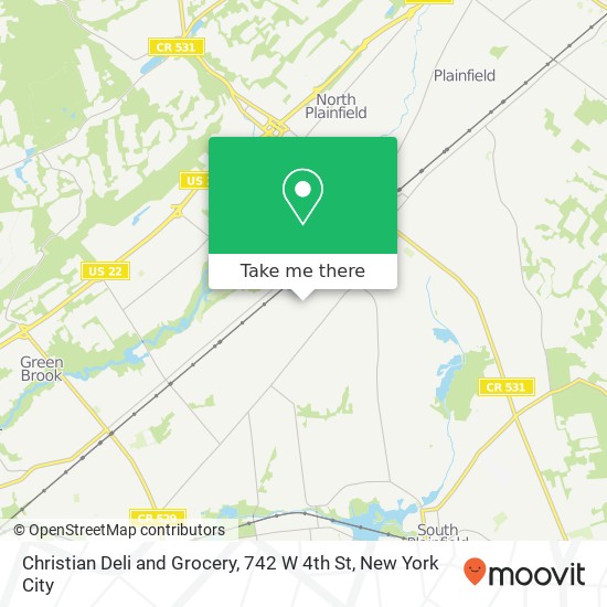 Mapa de Christian Deli and Grocery, 742 W 4th St
