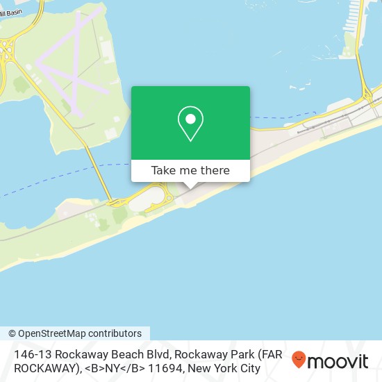 Mapa de 146-13 Rockaway Beach Blvd, Rockaway Park (FAR ROCKAWAY), <B>NY< / B> 11694