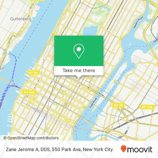 Zane Jerome A, DDS, 550 Park Ave map