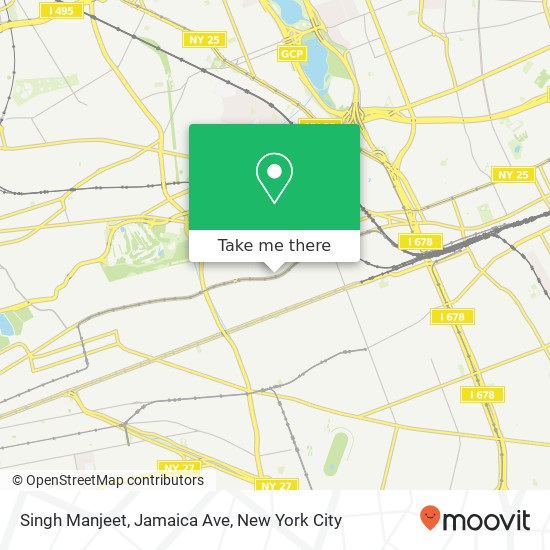 Singh Manjeet, Jamaica Ave map