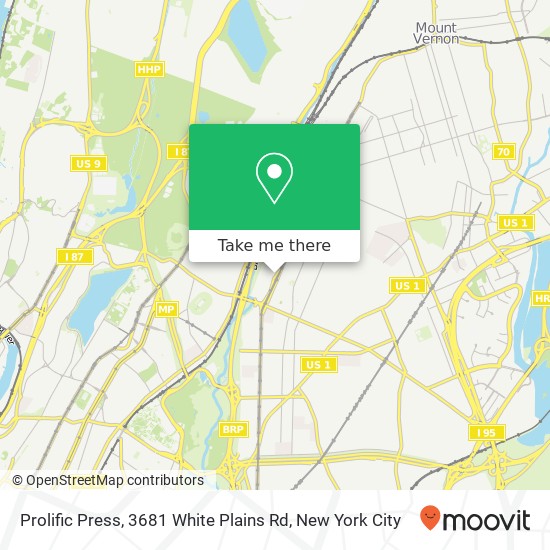 Prolific Press, 3681 White Plains Rd map