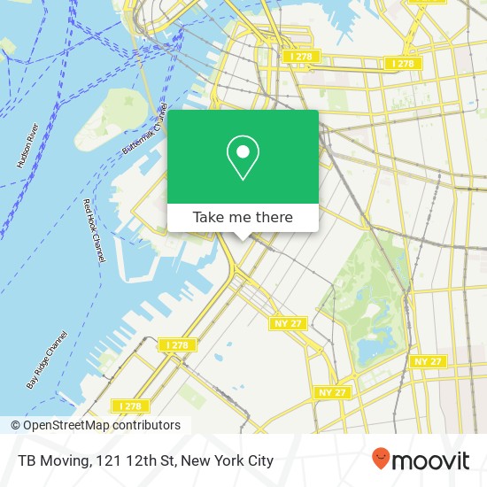 TB Moving, 121 12th St map