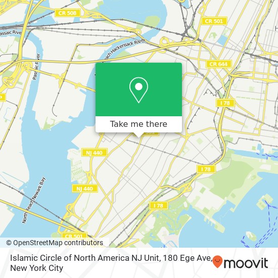Islamic Circle of North America NJ Unit, 180 Ege Ave map