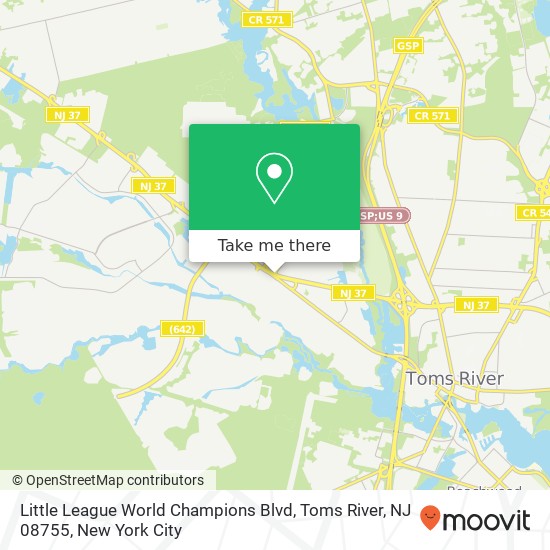 Little League World Champions Blvd, Toms River, NJ 08755 map