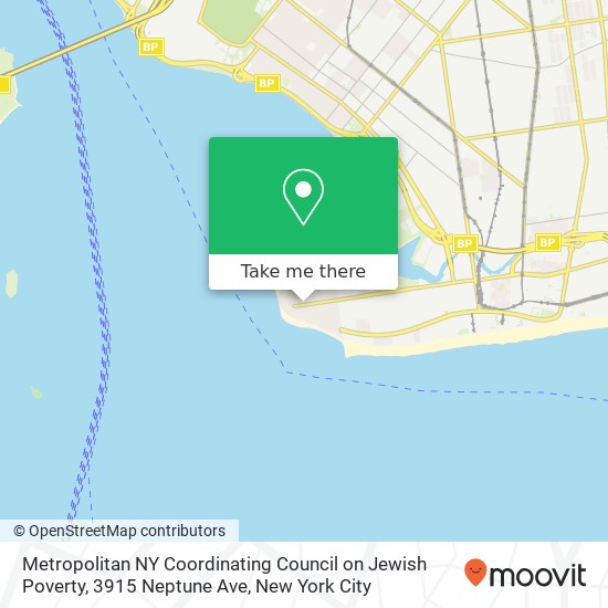 Metropolitan NY Coordinating Council on Jewish Poverty, 3915 Neptune Ave map