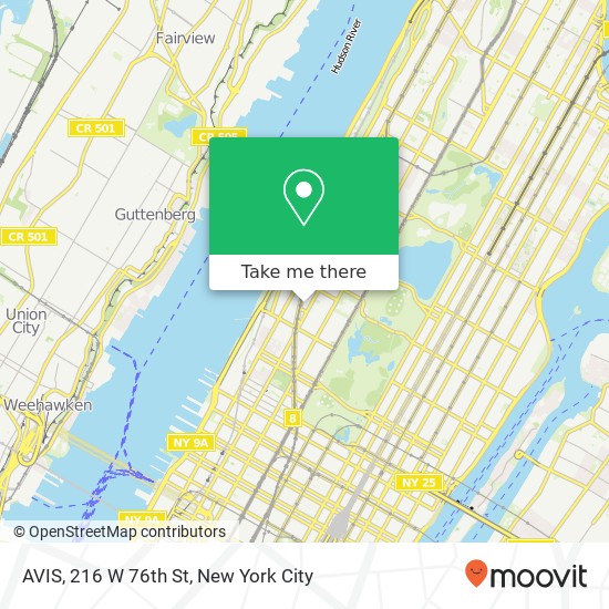 Mapa de AVIS, 216 W 76th St