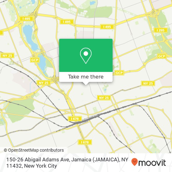 Mapa de 150-26 Abigail Adams Ave, Jamaica (JAMAICA), NY 11432