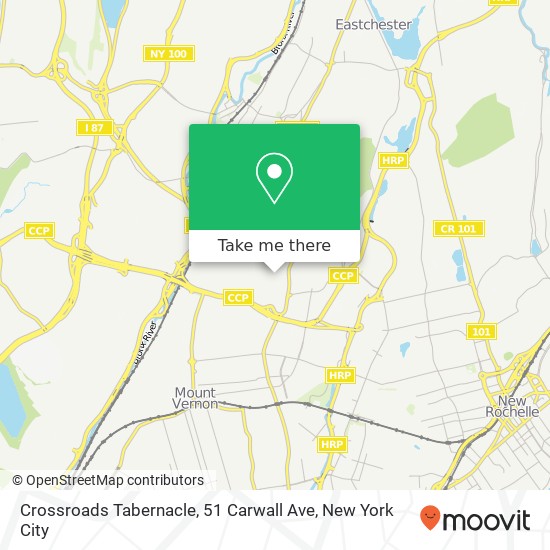 Mapa de Crossroads Tabernacle, 51 Carwall Ave