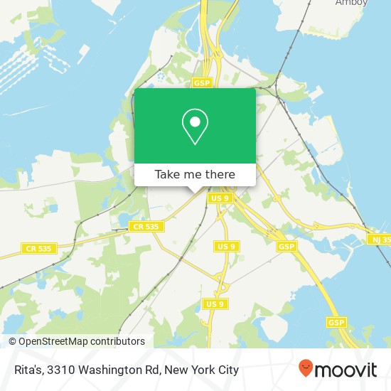 Mapa de Rita's, 3310 Washington Rd