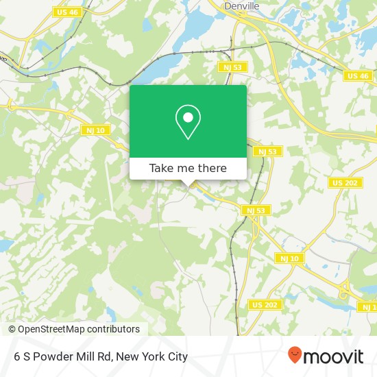 Mapa de 6 S Powder Mill Rd, Morris Plains, <B>NJ< / B> 07950