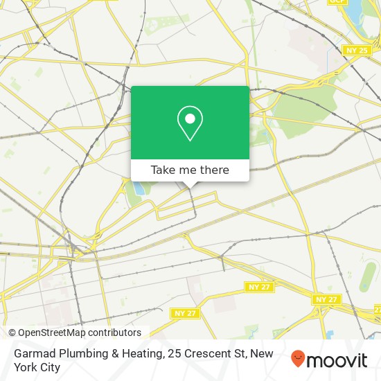 Mapa de Garmad Plumbing & Heating, 25 Crescent St