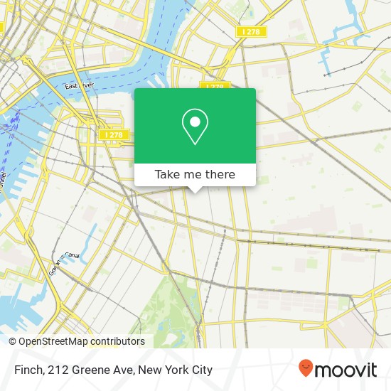 Finch, 212 Greene Ave map