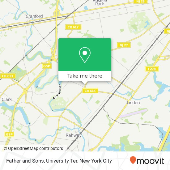 Father and Sons, University Ter map
