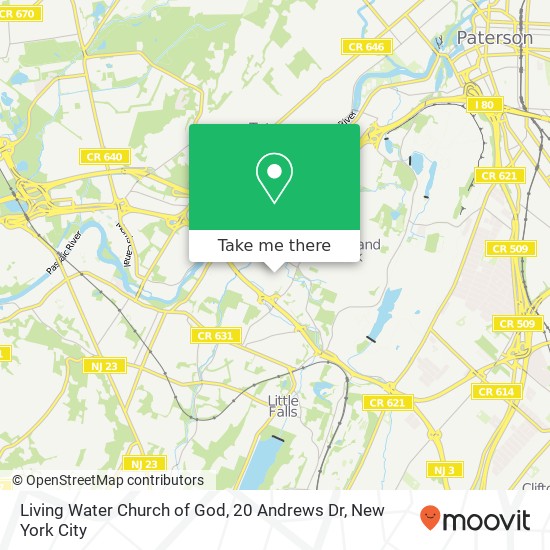 Mapa de Living Water Church of God, 20 Andrews Dr